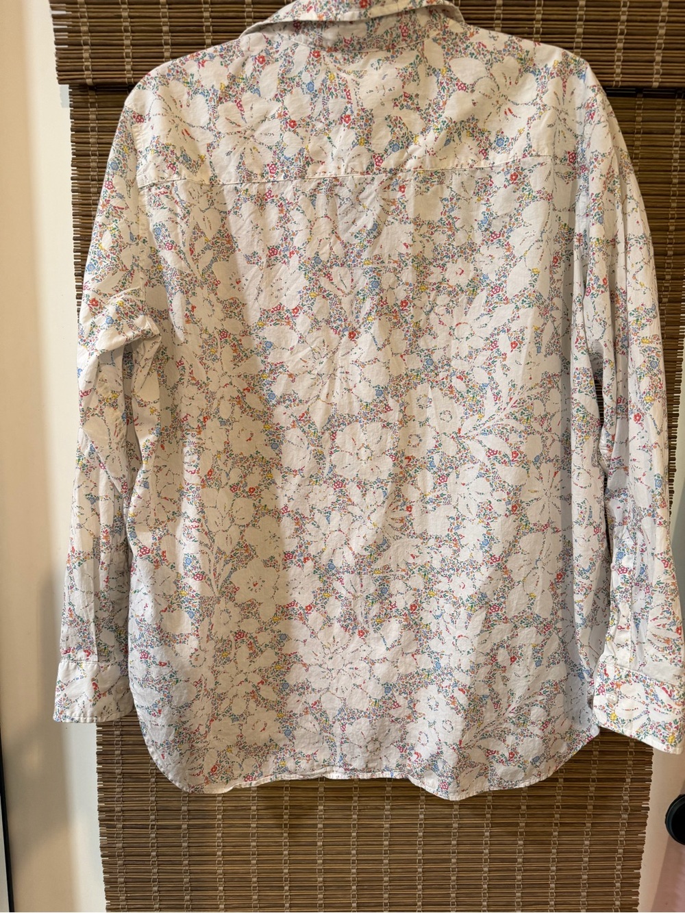 Frank & Eileen Floral Button-Down Shirt in Cream with Multi-Color Print - Picture 3 of 3